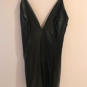 Sexy leather dress