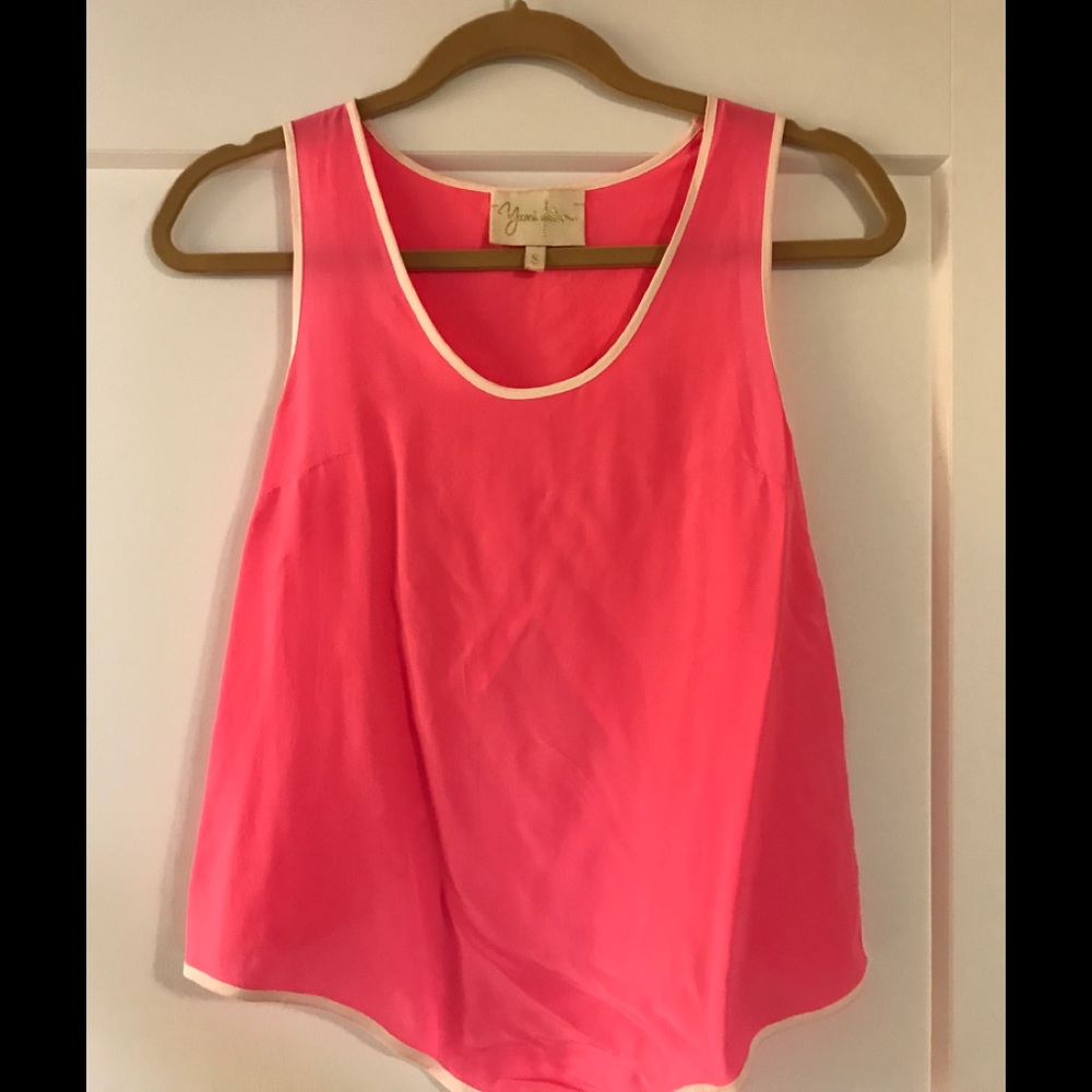 Yumi Kim Pink White Trim Tank