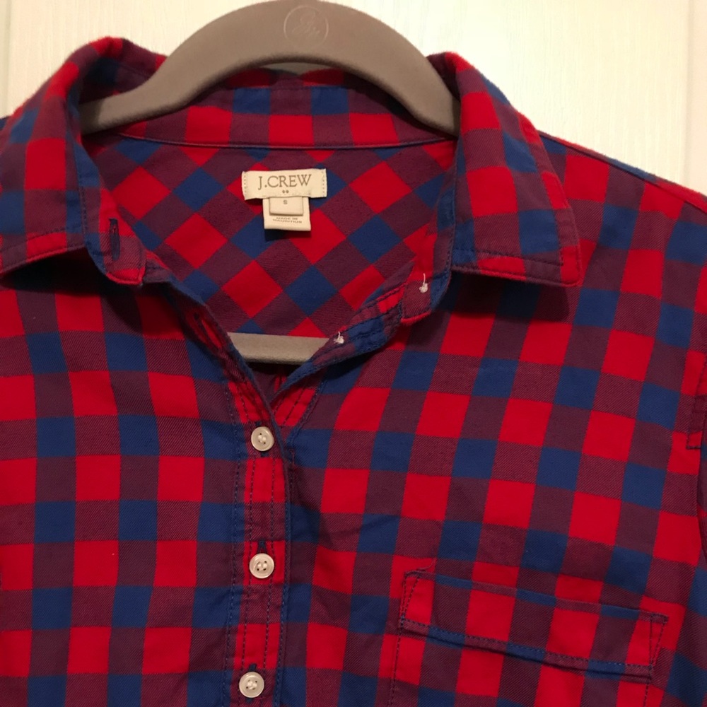 JCrew Long-sleeve plaid shirt