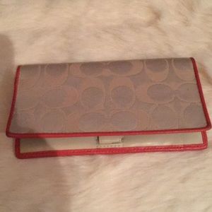 Coach checkbook cover