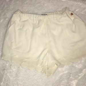 White flowy shorts