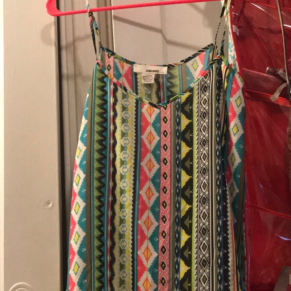 Aztec print cami top