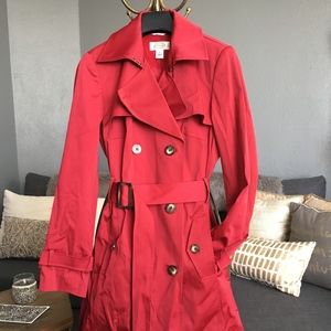 RED TRENCH COAT