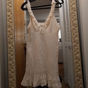 White Crochet Dress