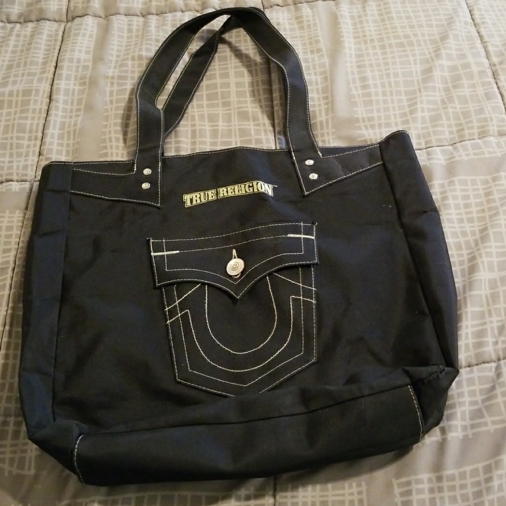 True Religion Vinyl Tote Bag
