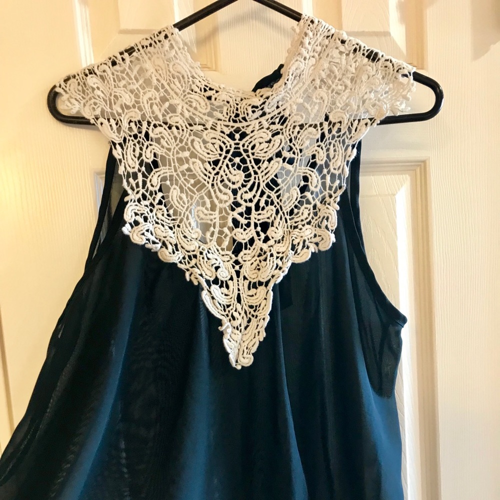 Lace and Chiffon tank