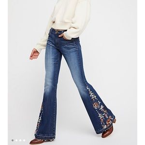 Farrah Embroidered Flare Jeans