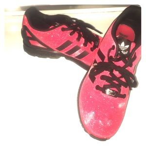 Adidas torsion red galaxy shoes