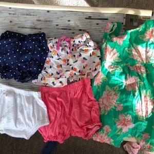 Toddler shorts and romper bundle