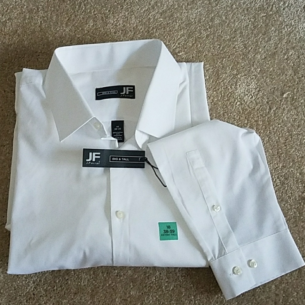 Men's white button down shirt.