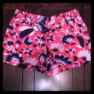 Floral pink and navy blue Jcrew Shorts w/ pockets