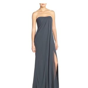 Jenny Yoo ‘Raquel' Front Slit Strapless Chiffon