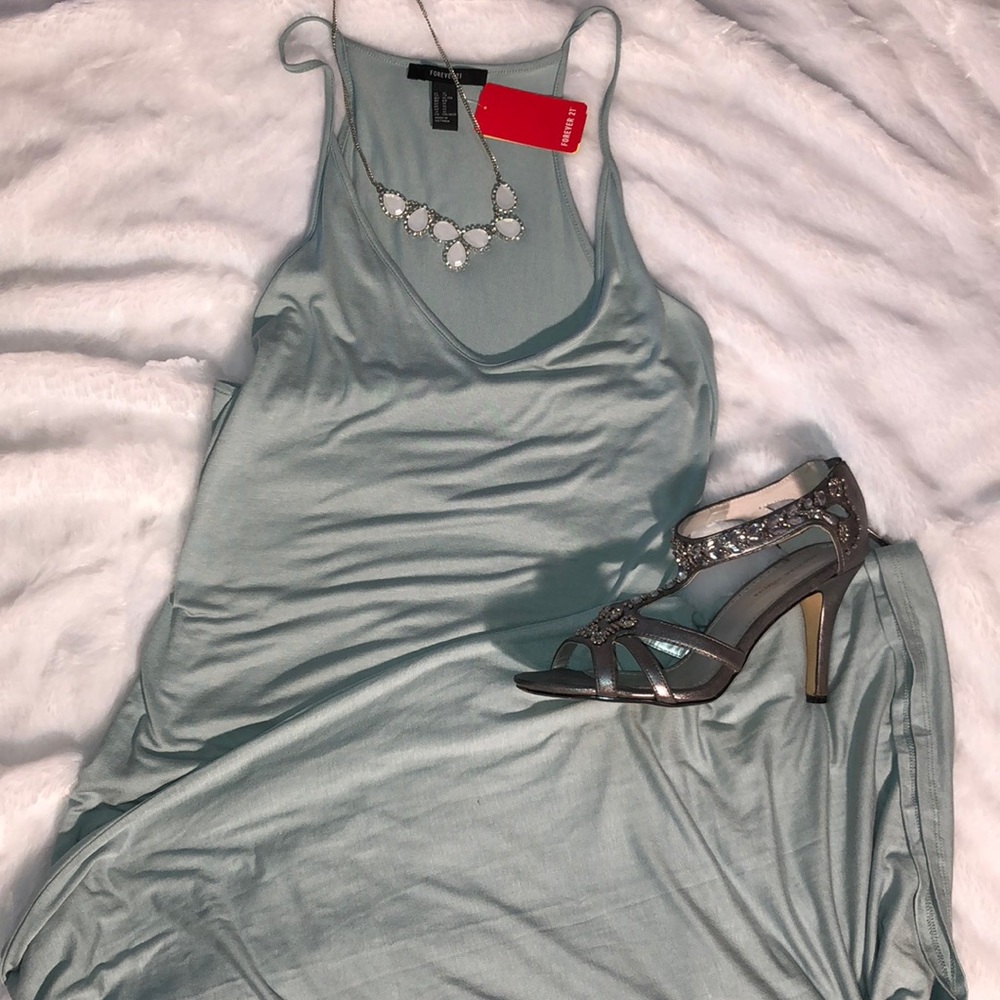 Mint green maxi dress