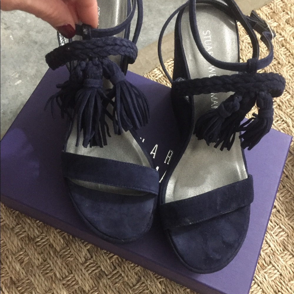Stuart Weitzman Navy Wedge - image 2
