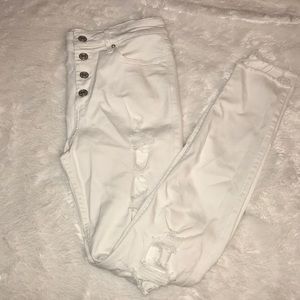 white ripped jeans