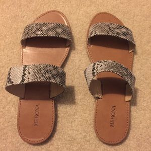 Snake skin sandals
