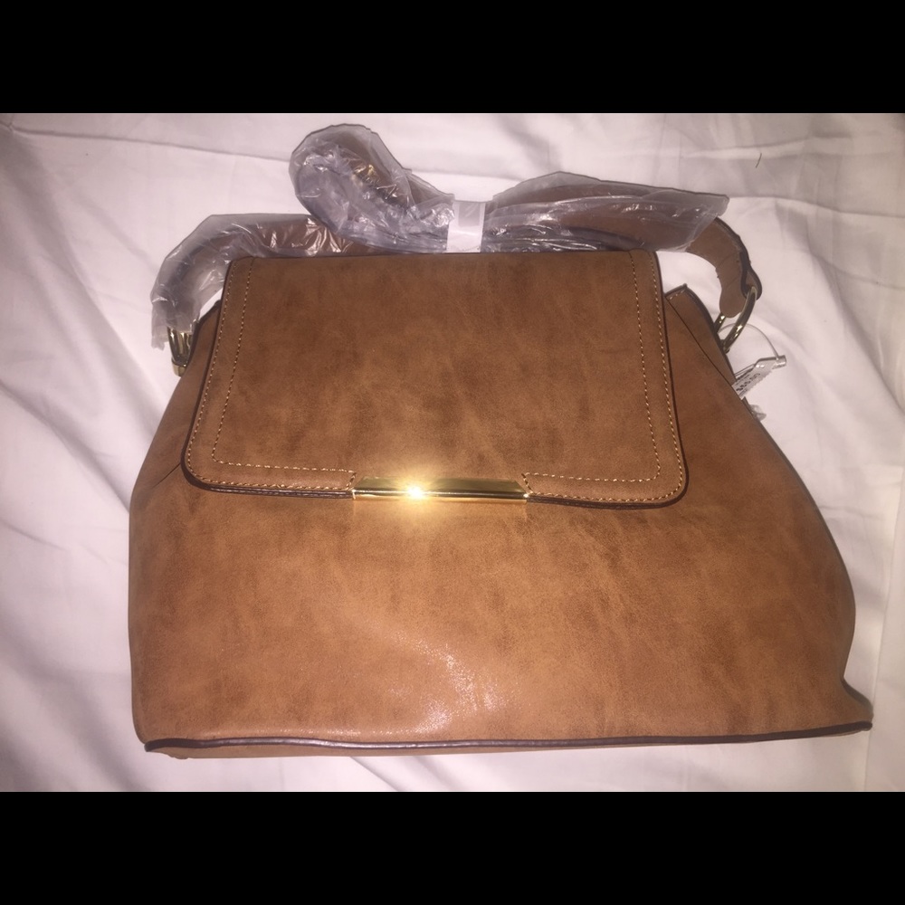 New Aldo Tan Suede Purse