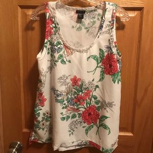 Ann Tayloe Sleeveless Floral Shell