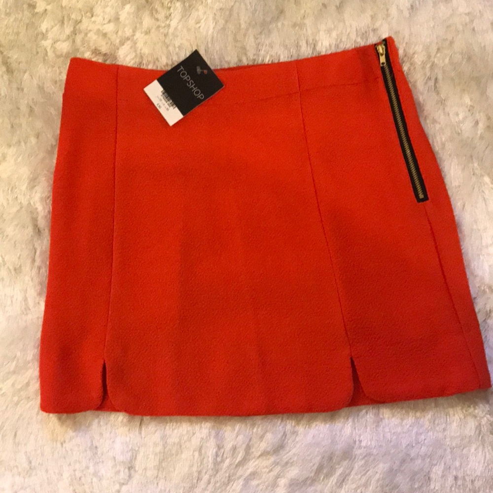 Orange TOPSHOP Mini skirt