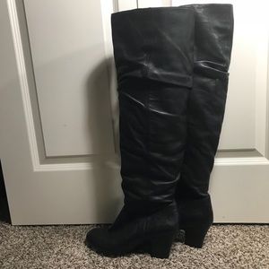 Born over the knee leather boots size 9 1/2