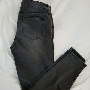 Guess Moto Jeans in Black Worn Wash