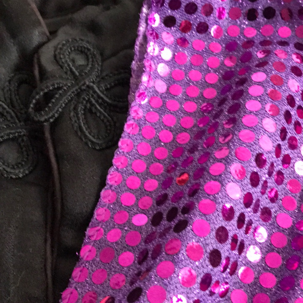 Sparkling purple holiday scarf!