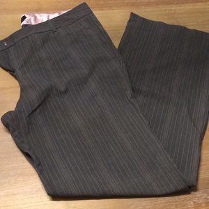 Gray Pants with light pink pin stripe