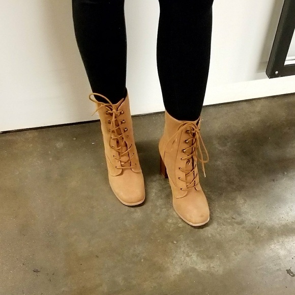 Lace Up Combat Booties  - NWT - Picture 3 of 4