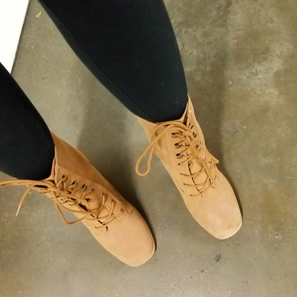 Lace Up Combat Booties  - NWT - Picture 4 of 4