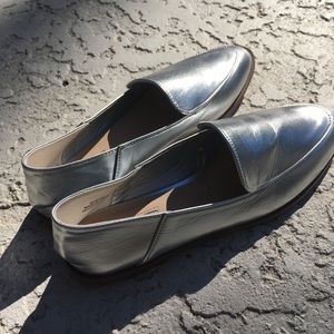 Silver loafers size 6.5