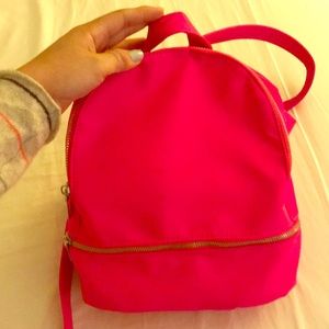Neon pink mini backpack