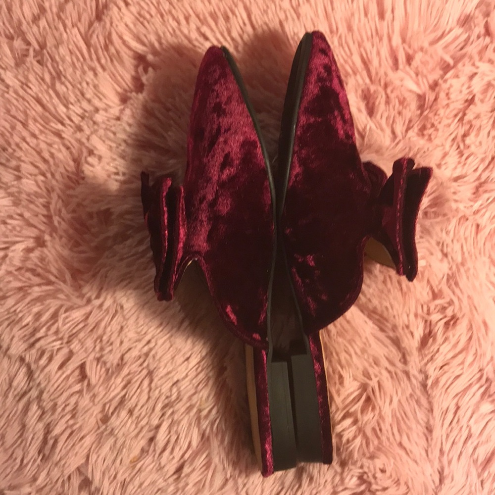 Velvet  Burgundy Mule - Picture 4 of 4