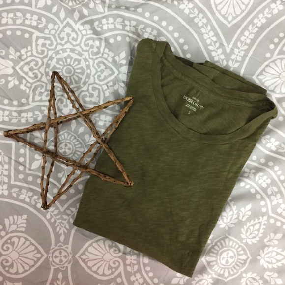 J. Crew Tops - J Crew Vintage Cotton T shirt, Army Green, Small