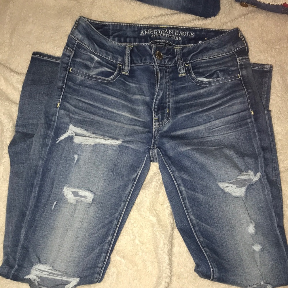 Ripped skinny jeans.. worn Once