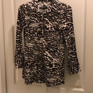 Fred Davis stretch leopard print shirt
