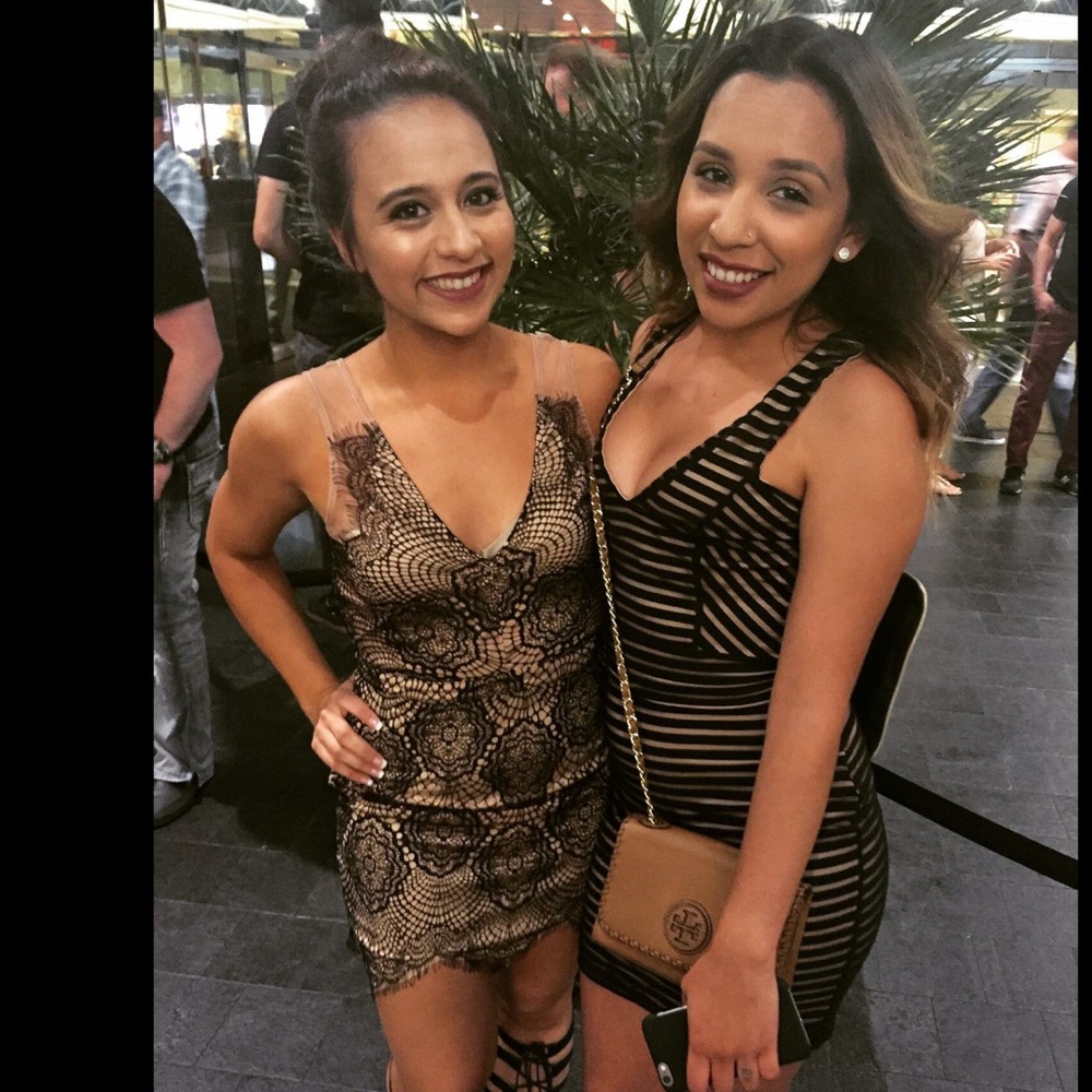 Black and Tan lace dress