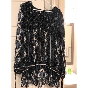Free People black and blue tunic dress-NEW!