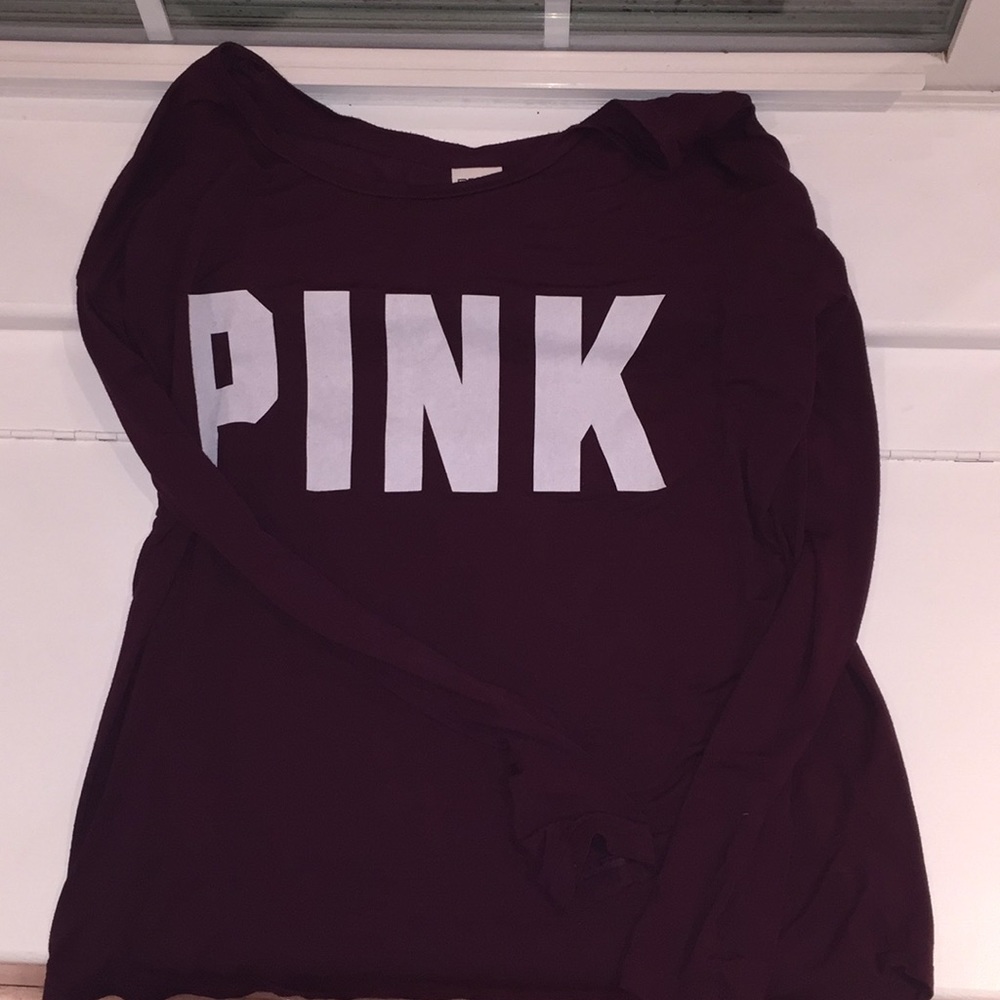 Red long sleeve pink shirt