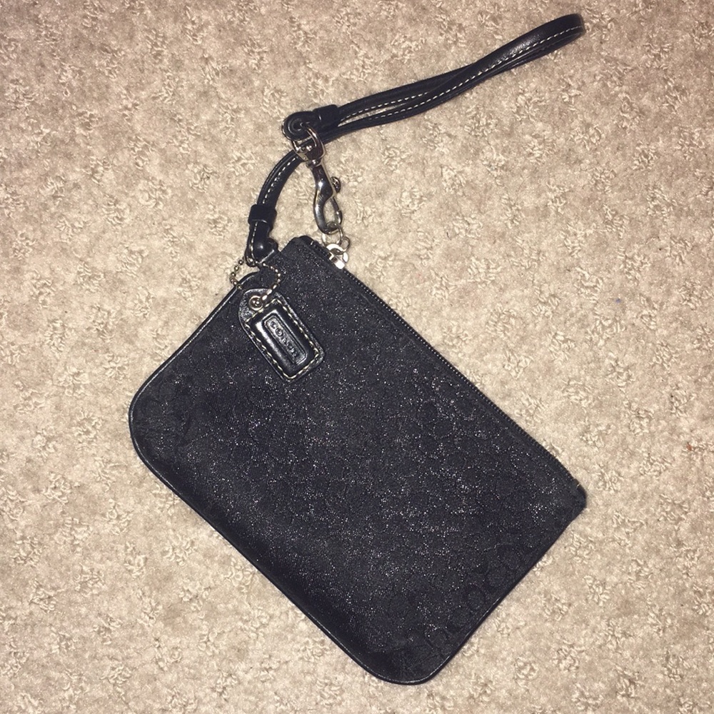 Black coach wristlet