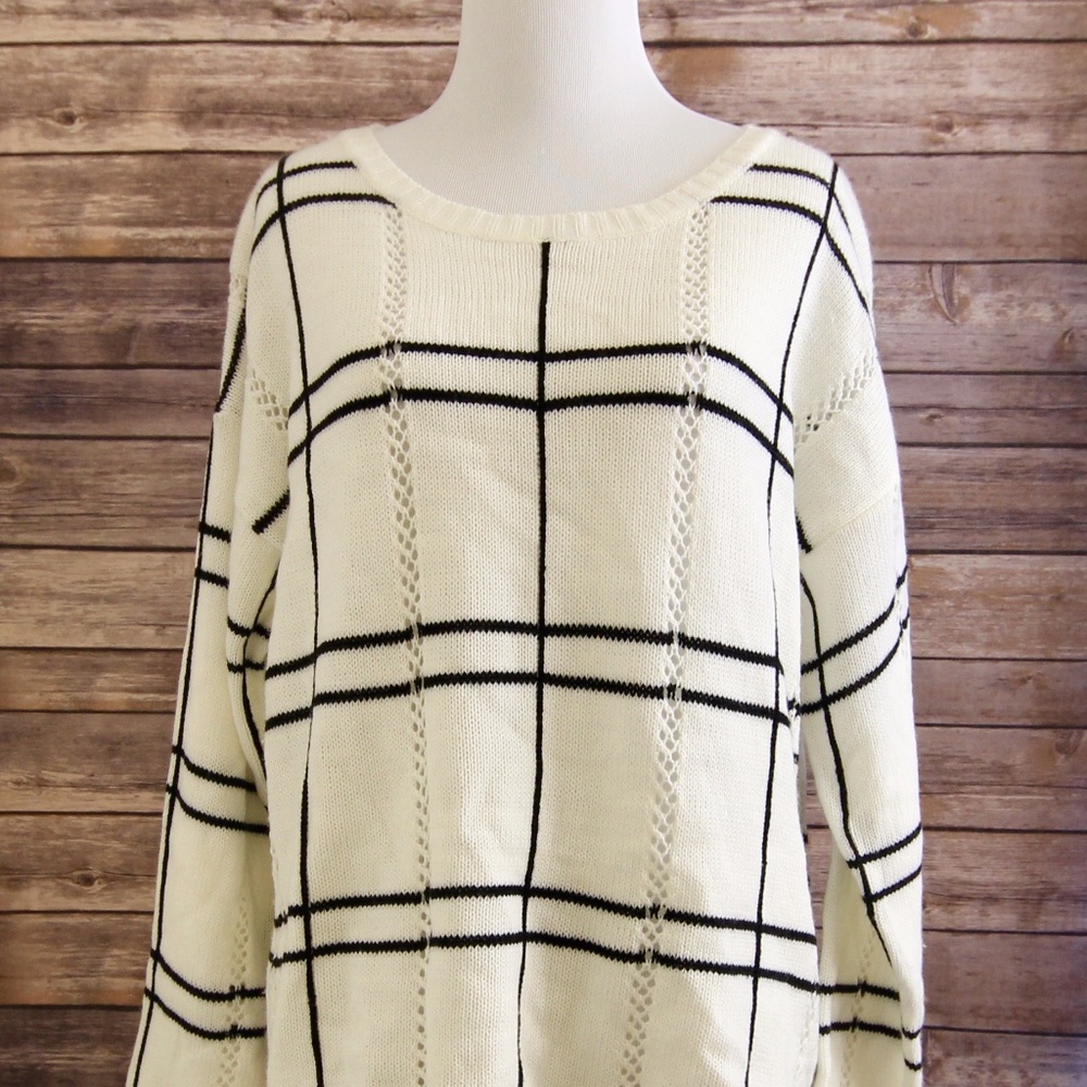 HANNAH ✨  Striped Cream and Black Sweater