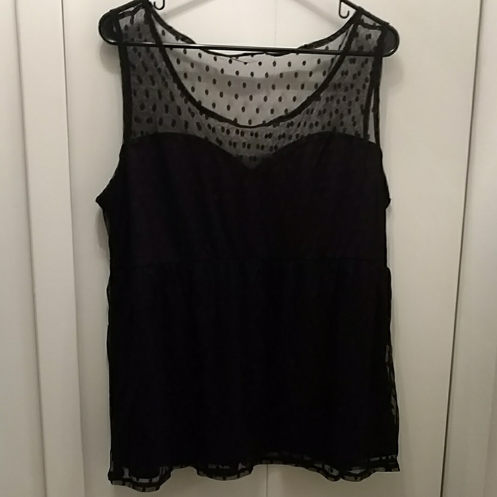 NWT Torrid Dot Mesh Sweetheart Top Sz 2