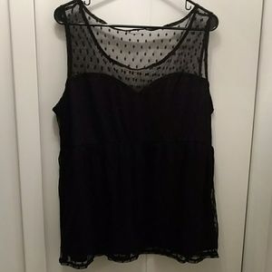 NWT Torrid Dot Mesh Sweetheart Top Sz 2