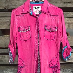 Destined to Roar women's button up shirts