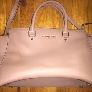 Taupe Michael Kors structured bag