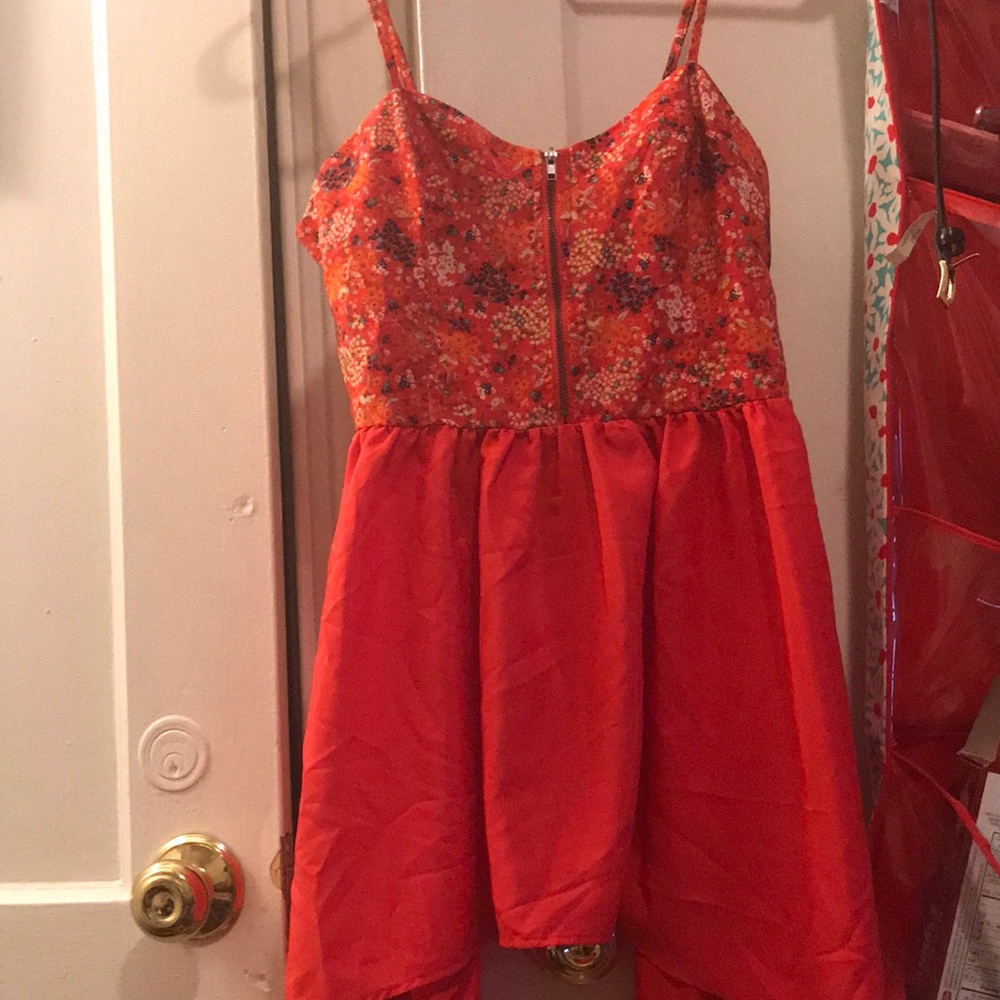 Red cami tunic top