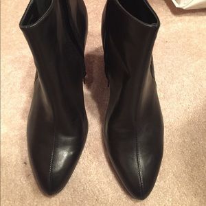 Aerosoles Black Leather Booties