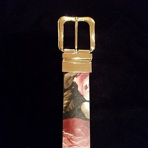 Flower Power Leather Belt