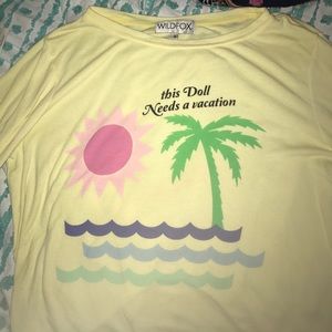 Wildfox sweatshirt “this Doll Needs a vacation”