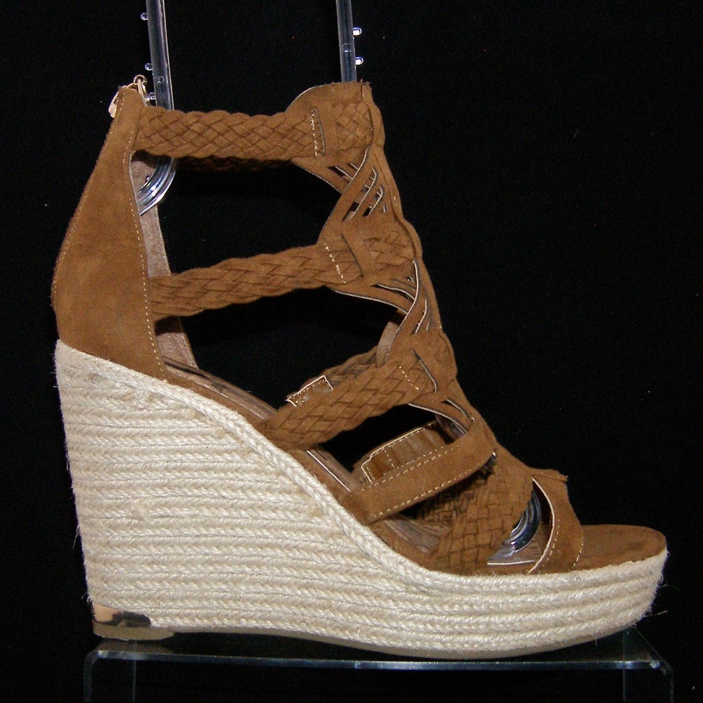 G by Guess 'Madison' braided t-strap zip wedges 8M - Picture 8 of 8