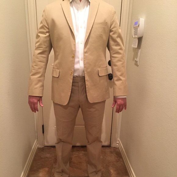 khaki chino suit